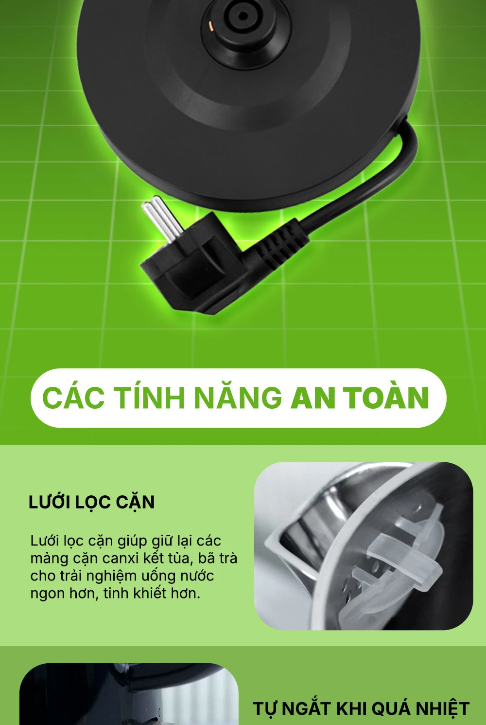 Ấm đun siêu tốc cao cấp Habibullet KHB2486 BH245130 9